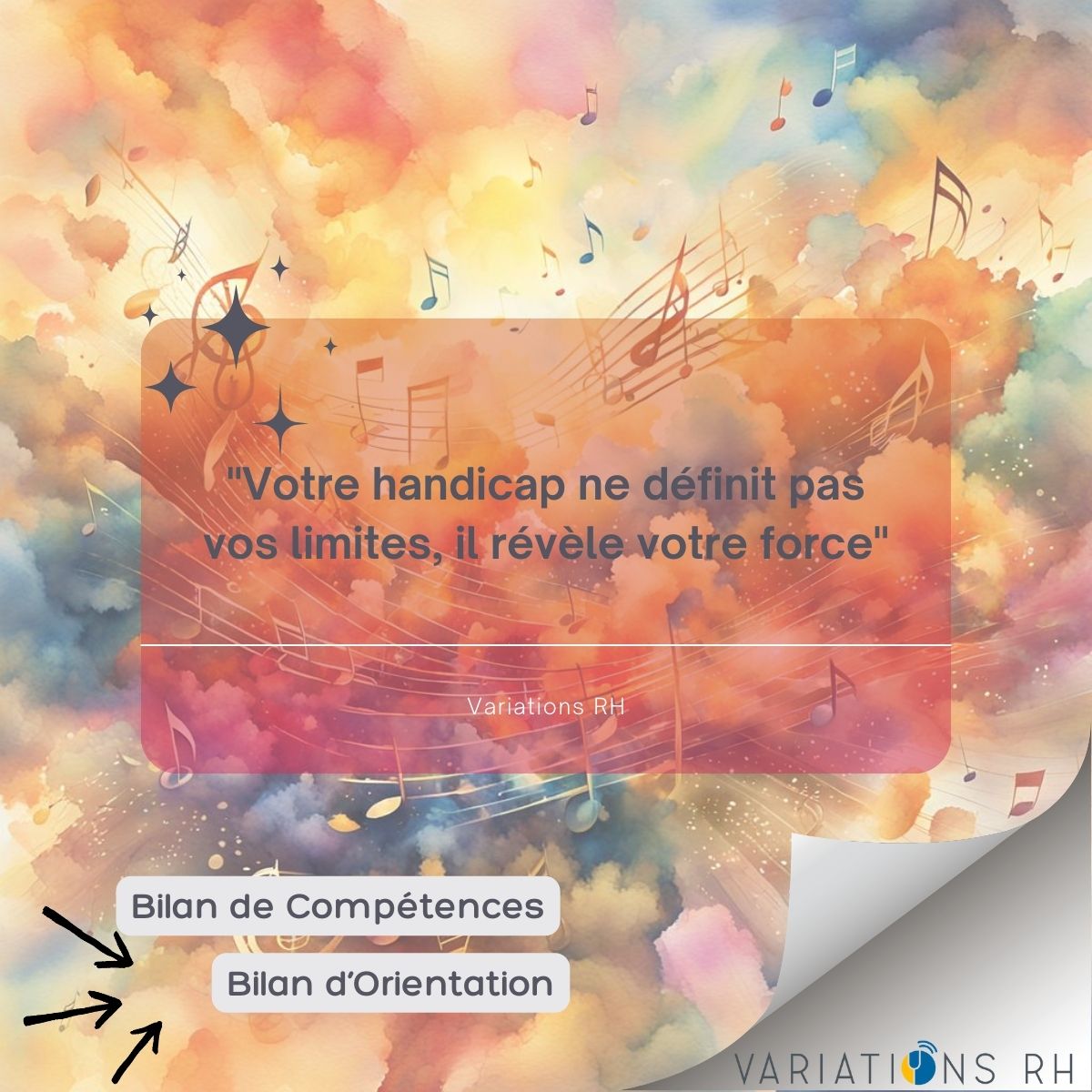 une citation: le handicap ne défini pas vos limites mais vos forces